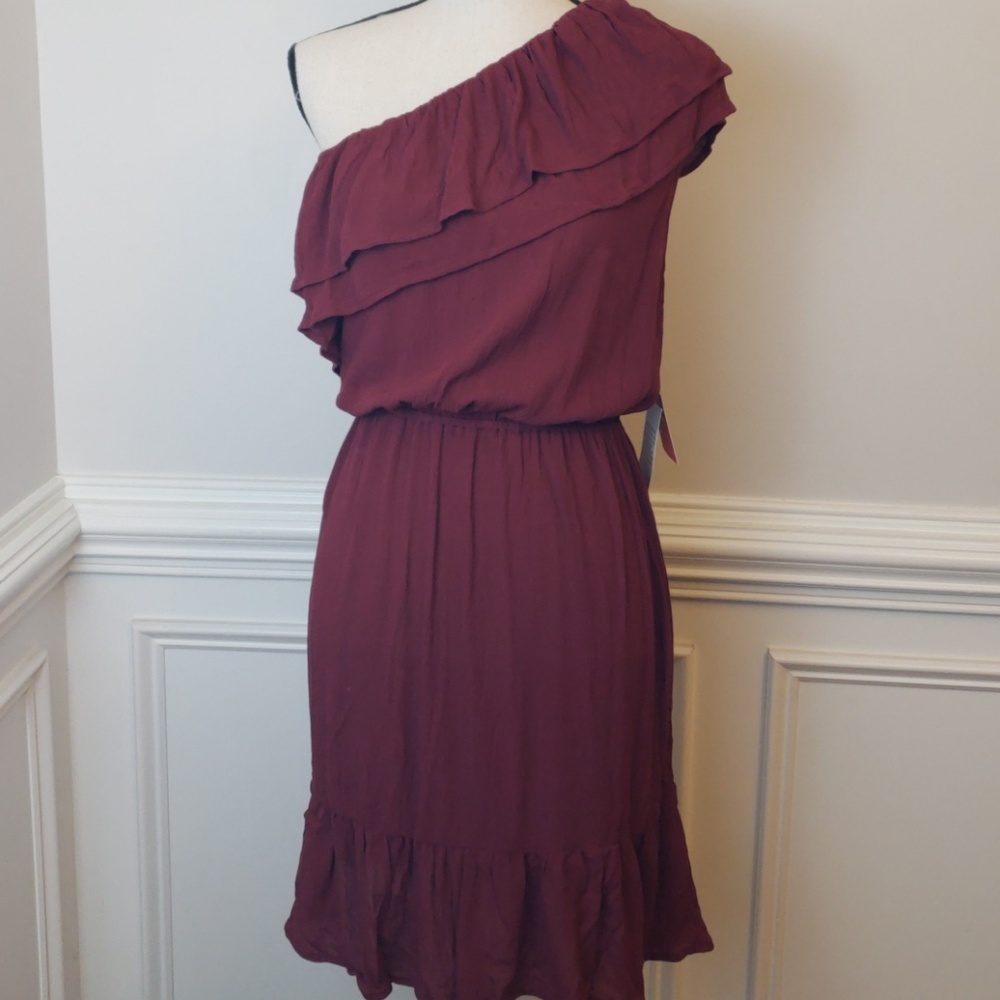 One Shoulder Ruffle Dress - Picture 6 of 7